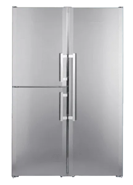 Перевешивание дверей Liebherr SBSes 7252
